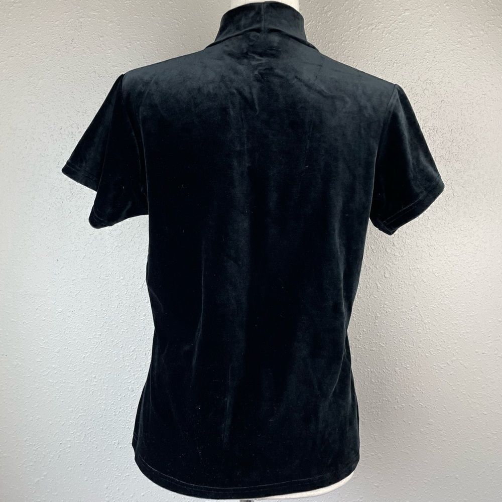 Stance Black Velour Top Size L EUC - Picture 3 of 4